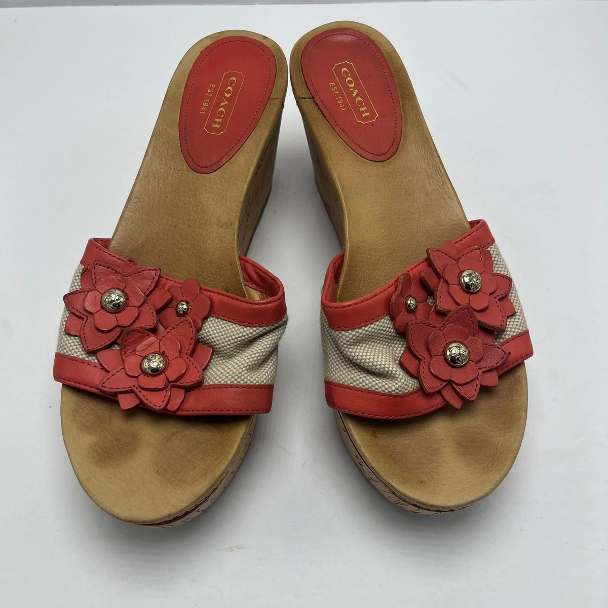 Coach Red Sandals for Women for sale | eBay