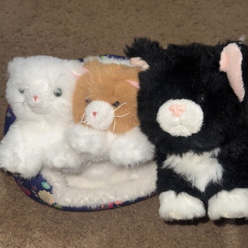 18" American Girl Doll Rebecca's Plush Pet cat, Set of 2 kittens+ licorice+ bed