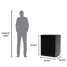 Equator 24 in Dishwasher 14 place+Wine Rack 3.4g QUIET 51 dB 110V E-Star ADA