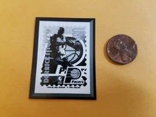 Derrick McKey Indiana Pacers NBA 1995 CME Stamp Black White Paper Oddball