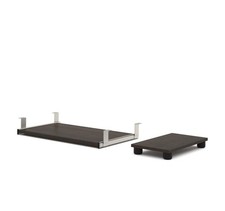 Bestar Embassy Keyboard Shelf and Cpu Platform Set in Dark Chocolate