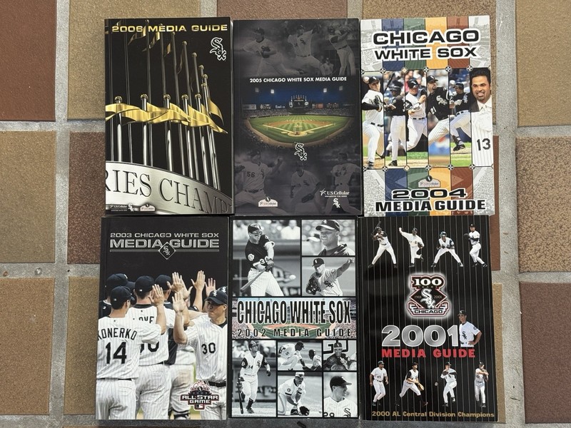 01 02 03 04 2005 2006 White Sox Media Program Guide HUGE Lot No Baseball Ticket