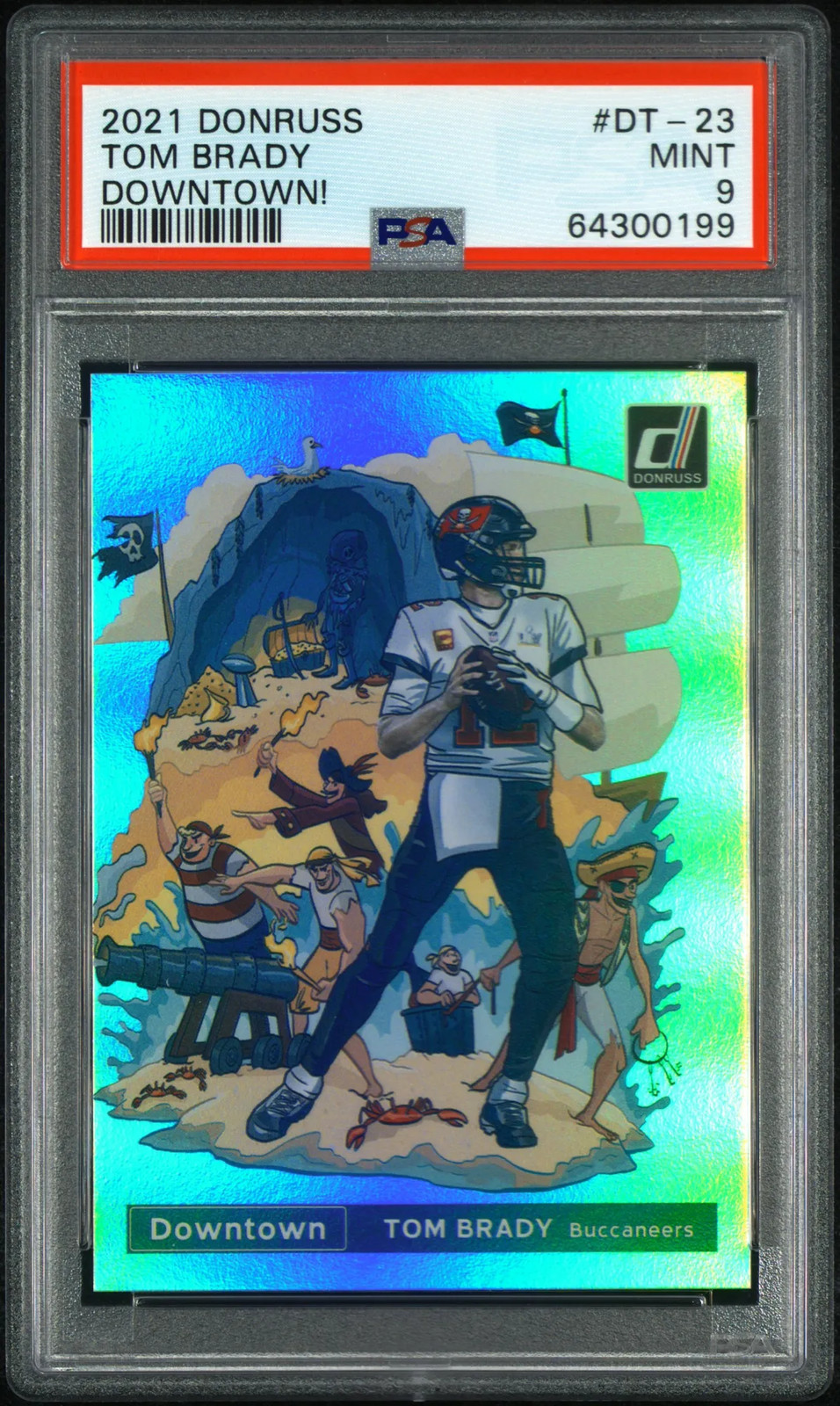 2021 Panini Donruss Downtown Tom Brady #DT-23 Downtown! PSA 9