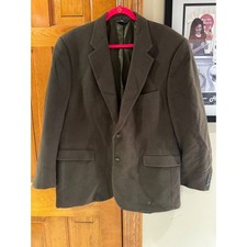 Brooks Brothers 346 Mens 46R Blazer 100 Camel Hair Olive Brown Sport Coat