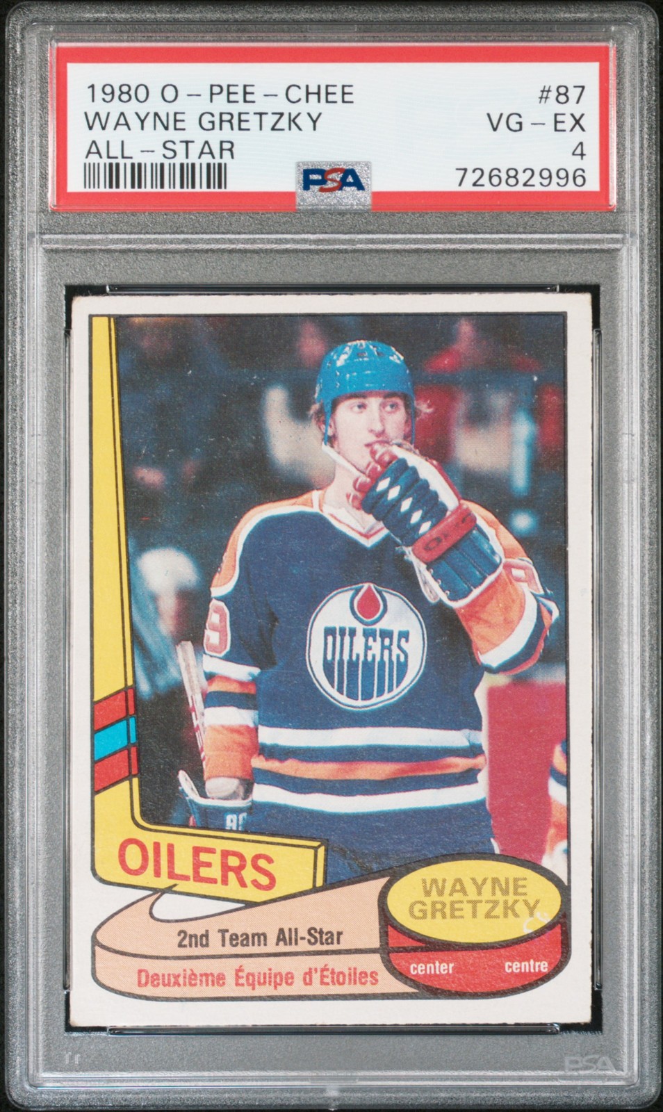 1980 O-PEE-CHEE ALL-STAR #87 WAYNE GRETZKY PSA 4