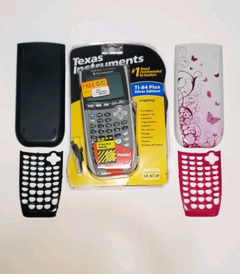 Texas Instruments TI-84 Plus Graphing Calculator with Cover and Extras Open Box