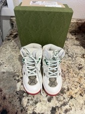 Gucci Basket High White Demetra Red Kids Sneakers EU 26/ 9 US With Box