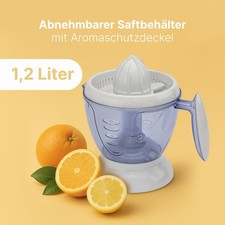 Zitruspresse, Saftkrug 1,2 Liter, 40 W, Weiß 40 W Clatronic ZP 3066