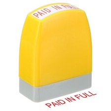 Paid in Full Notice Stamp, Office Stamp Pre Inked Stamp, Yellow