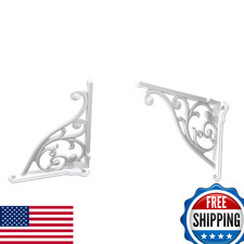 Heavy Duty Solid Stand,8 Inch 2 Pack White,Right Angle Wall Panel Support Bracke