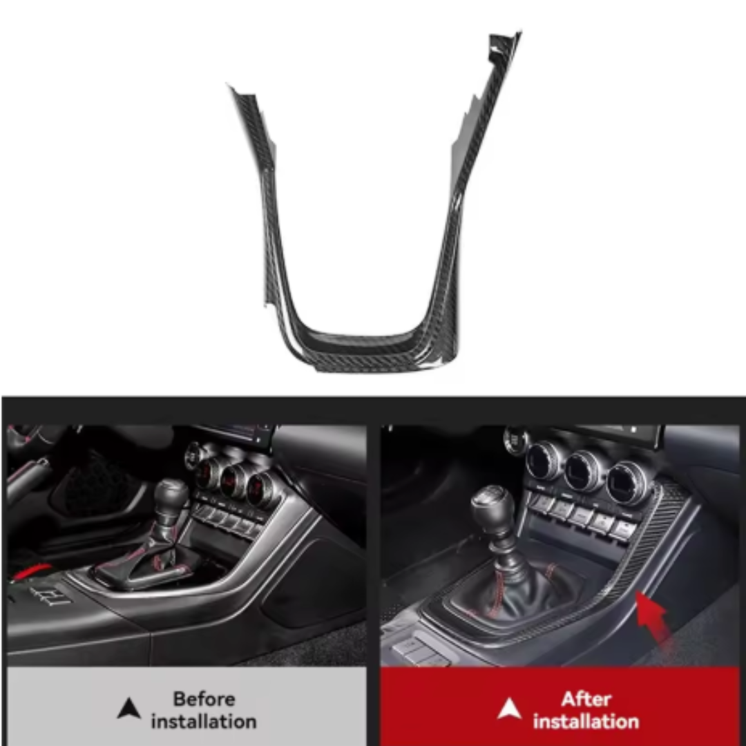 Carbon Fiber Car Interior Center Console Gear Frame Cover For Subaru BRZ GR86