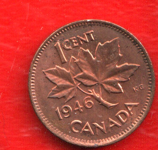 1946 Canada 1 Cent Red