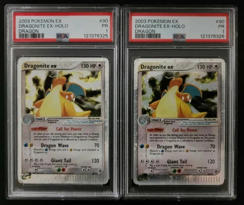 PSA 1 SEQUENTIAL SET 2003 Pokémon EX Dragon Dragonite EX Holo 90/97