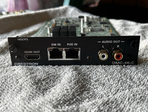 Crestron DMC-4K-C DigitalMedia Card HDCP2 PoE HDMI Out DM In Audio Out