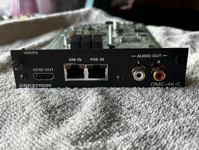 Crestron DMC-4K-C DigitalMedia Card HDCP2 PoE HDMI Out DM In Audio Out