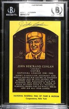 1964-Date Hall of Fame Plaque Jocko Conlan HOF BGS Auto Autograph BAS B102318
