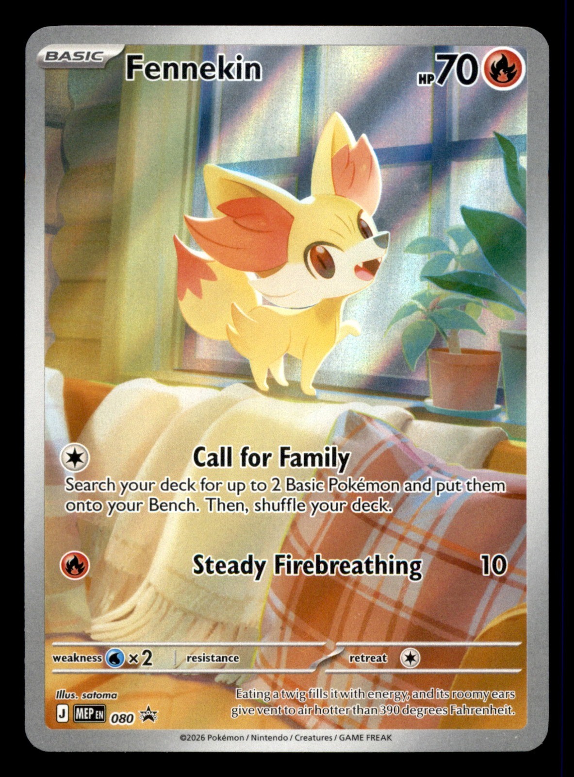 Fennekin Holo Promo ME: Mega Evolution Promo 080 NM
