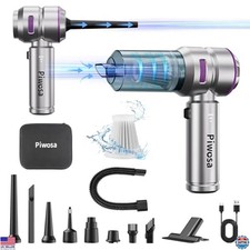 Cordless Handheld Vacuum - Brushless Motor, Strong Suction, LED Light, Type-C