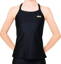 SASAKI Gymnastics Top Premium Open Back Top with Cup Pocket Black JO 7060