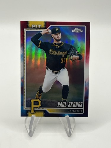 2026 Topps Chrome Paul Skenes Red White & Blue Refractor #150 Pittsburgh Pirates