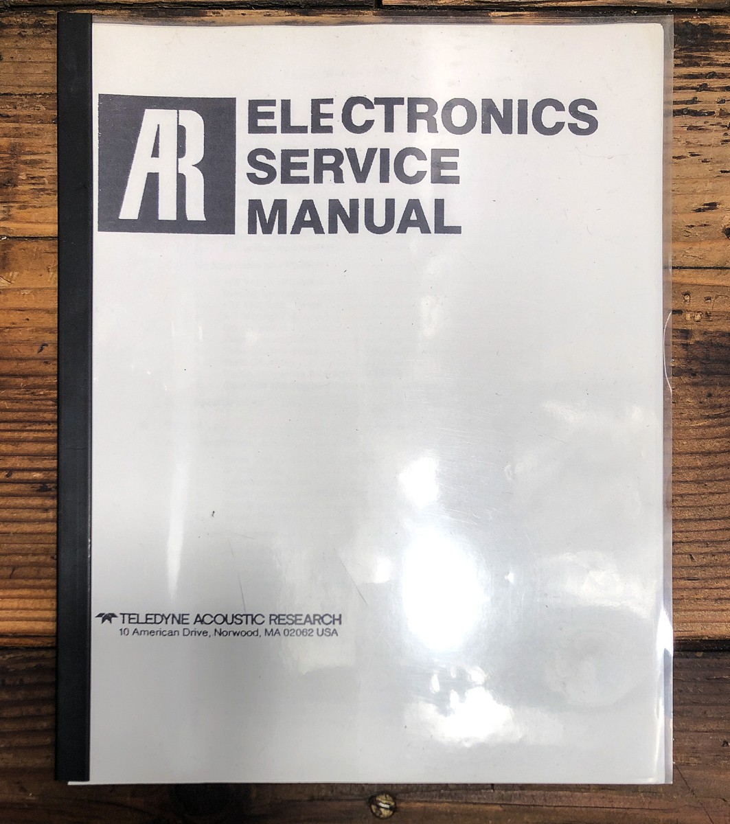 Teledyne Acoustic Research  Receiver Service Manual *Original*