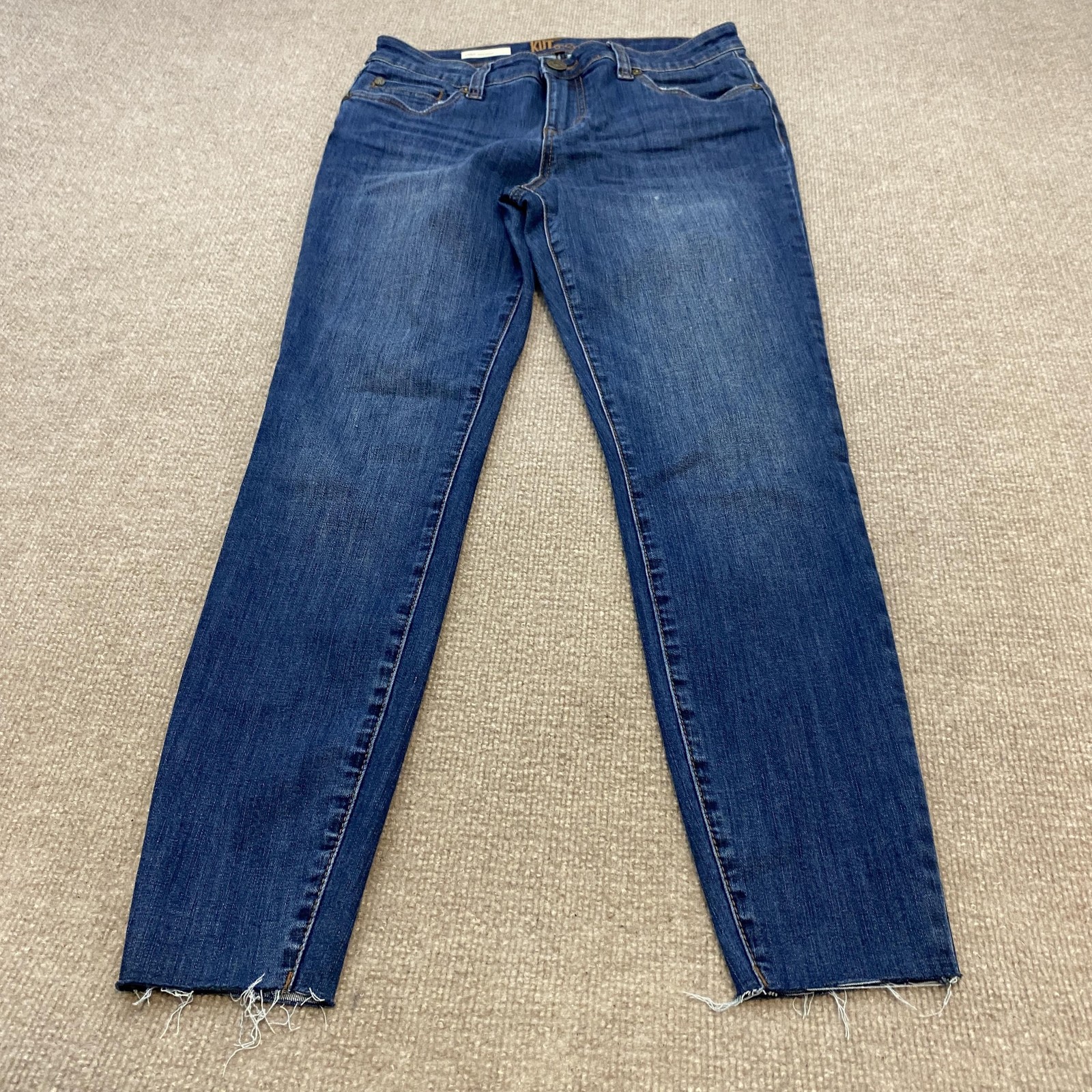 KUT From The Kloth Carlo Ankle Skinny Jeans Womens 8 Blue Wash Mid Rise Stretch