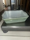 Vintage Pyrex Green 1.5 qt Casserole Refrigerator Dish 0503 w/ Ribbed Lid 0503C