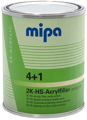 Mipa acrylic filler 4 + 1 hs 4 + 1 acrylic filter hs 1l oxide yellow