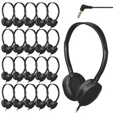 20 Pack Bulk Headphones Classroom School Durable Wholesale Wired Kids Student