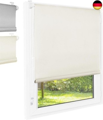 FOXX Thermo Rollo [FÜR Fenster OHNE Bohren] 90x140 cm Creme/Innenrollo 