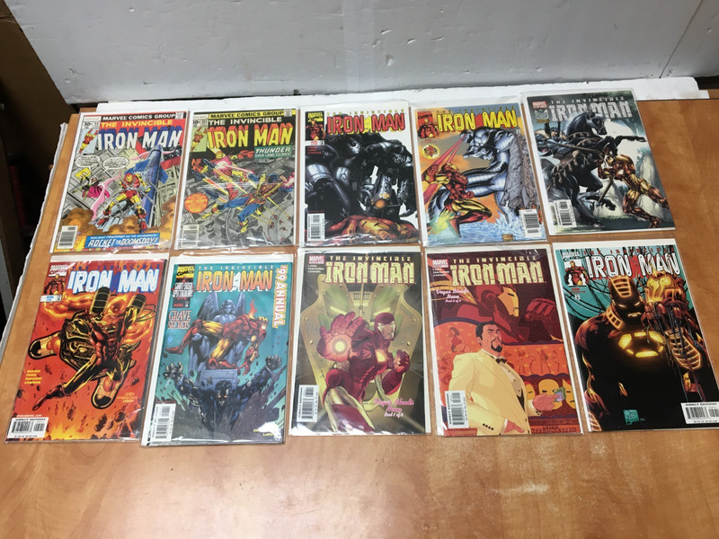 Invincible IRON MAN  Comic Book Mixed Lot of 10 Boarded VG