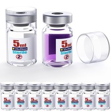 Sterile Empty Vials with Reusable Plastic Cap Sealed Glass Vials for Storage