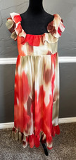 Banana Republic Midi Dress Women's Size S Empire Waist Ruffle Feminine NWT