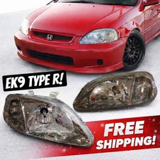 1999-00 Civic Type R Style Gunmetal Headlights 234 Door Ekejemjdm