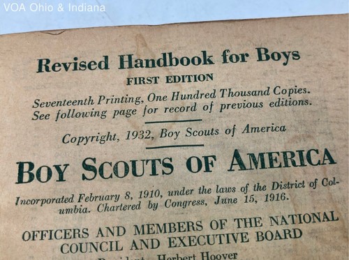 BSA Boy Scouts of America Handbook for Boys 1932 Revised First Edition Vintage - Photo 5/9