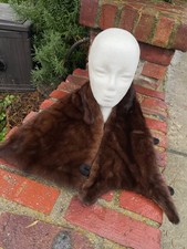 Genuine Mink Fur Unlined Piece Repurpose Into Collar Stole Costume Trim