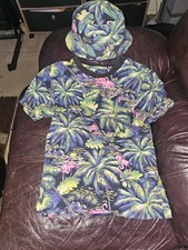 Polo Ralph Lauren Reversible Bucket Hat Tropical 1 Size /Boys 14-16 Shirt 50obo