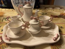 BetLar inc. Vintage Child  s Pink Bow Tea set