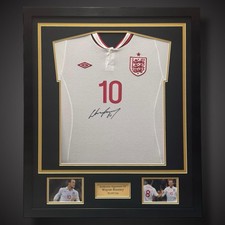 Wayne Rooney Hand Signed 2012/13 Framed England Shirt With COA &pound;290 World Cup