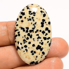 Trendy Natural Dalmatian Jasper Loose Gemstone Oval Cabochon 31.5 Ct 36X22X5 mm