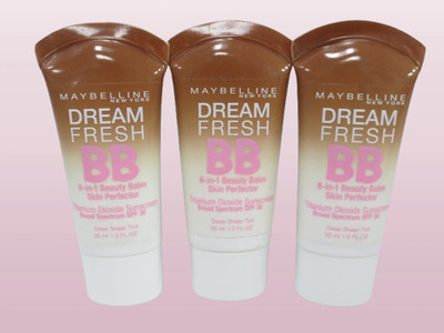 MAYBELLINE DREAM FRESH BB 8 IN 1 BEAUTY BALM SKIN PERFECTOR DEEP 1 OZ 3PC