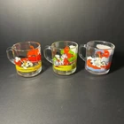 VTG,  lot of (3) Jim Davis Garfield McDonalds Illustrated Glass Coffee Mug
