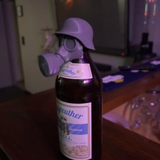 Funny Gas Mask Beer Bottle Cover Reusable Dustproofing Beer Bottle Topper