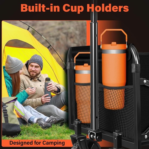 Carrello pieghevole resistente: 360 libbre utilità fuoristrada per shopping e c... - Foto 11 di 11
