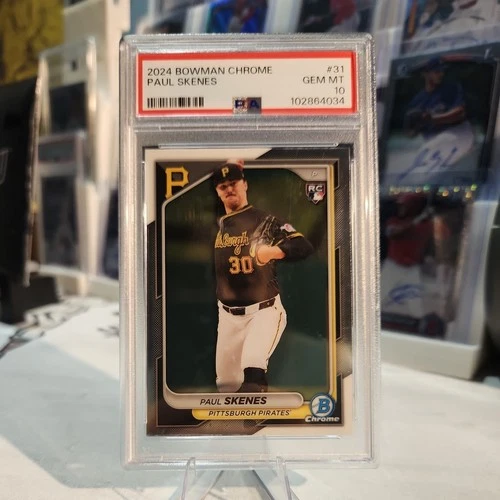 2024 BOWMAN CHROME PAUL SKENES #31 ROOKIE CARD PSA 10 PIRATES (RC)