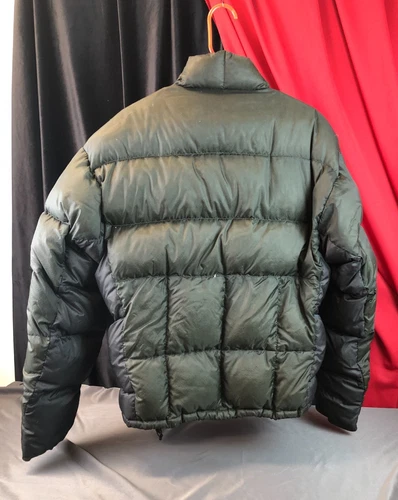 Vintage Army Green Mountain Hard Wear DOWN 2-Tone PUFFER JACKET Men's Size Large image 2