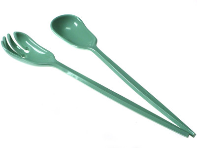 Set coppia posate insalata Bolli con poggiaposate Splash GUZZINI