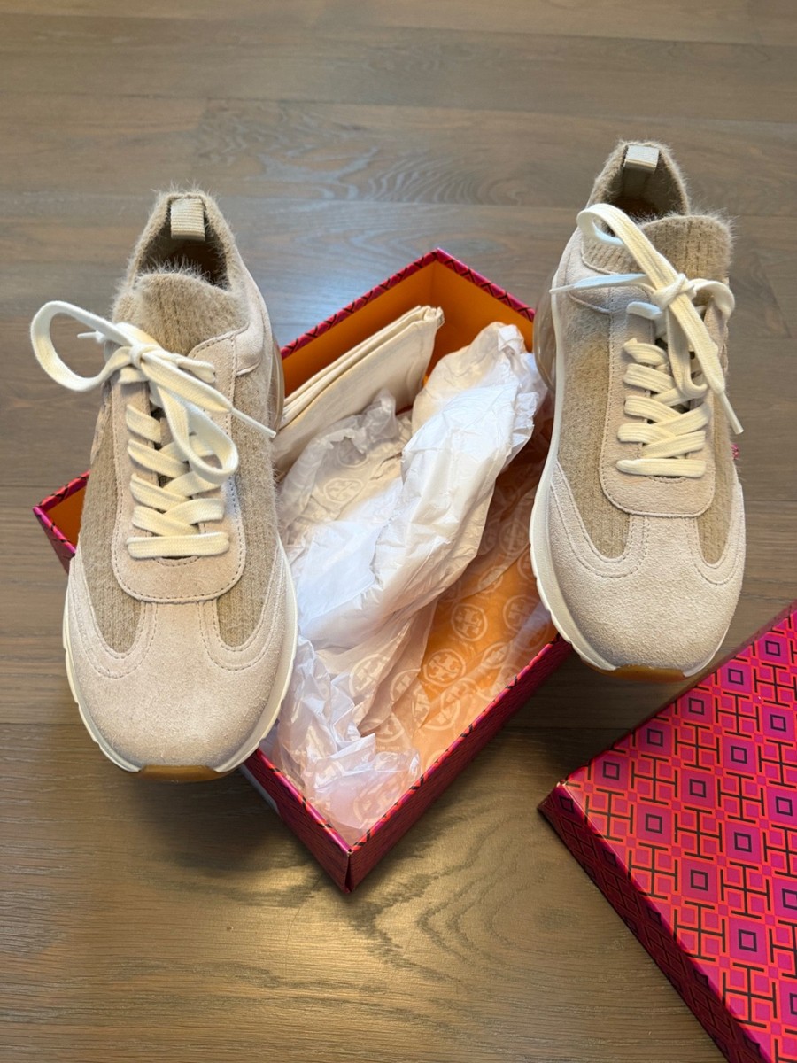 Tory Burch Good Luck Mohair Trainer Women's Sneakers - Mohair knit