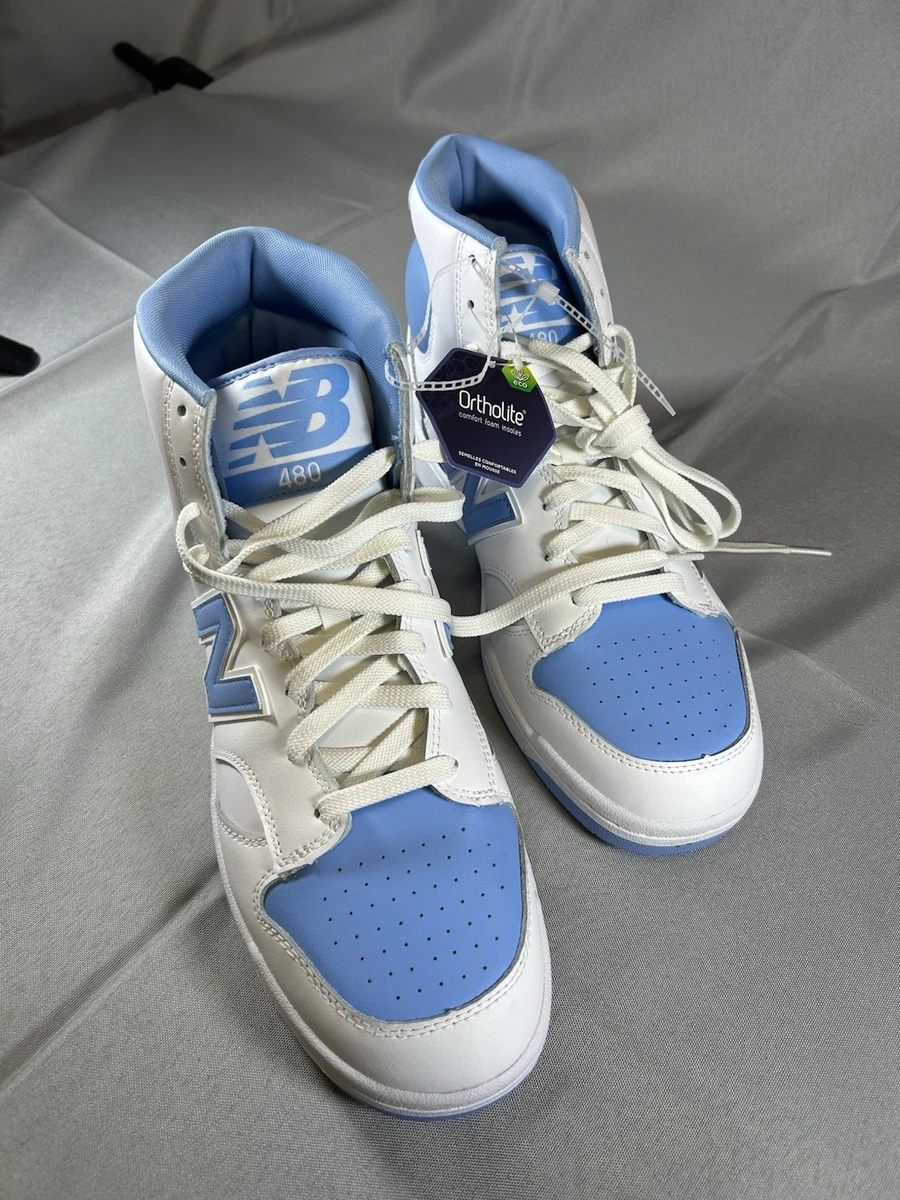 New Balance 480 High White Team Carolina for Sale 