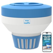 "Heavy-Duty Pool Chlorine Floater Dispenser for 3-Inch Tabs, Adjustable Flow, 9.